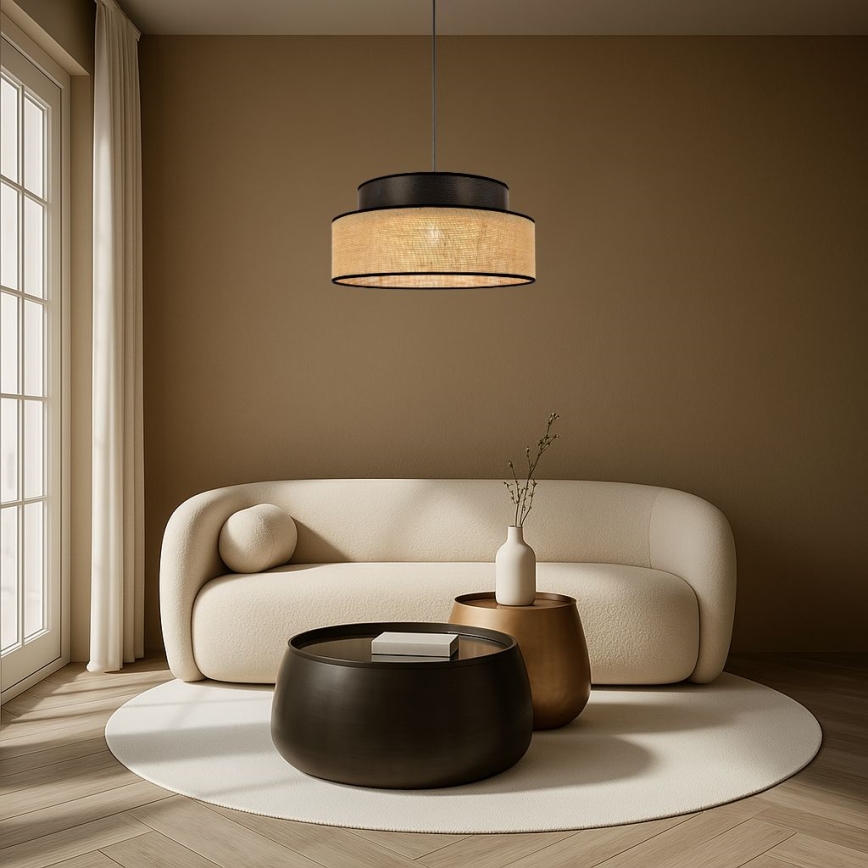 Pendel BOHO 1xE27/60W/230V brun/beige