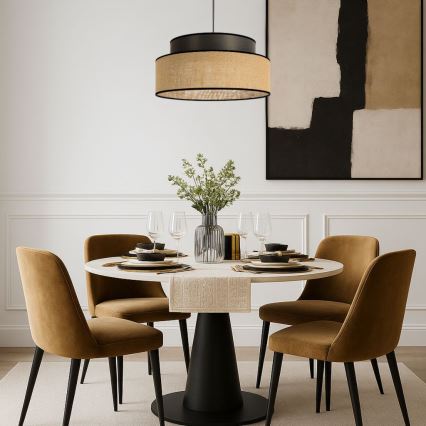 Pendel BOHO 1xE27/60W/230V brun/beige