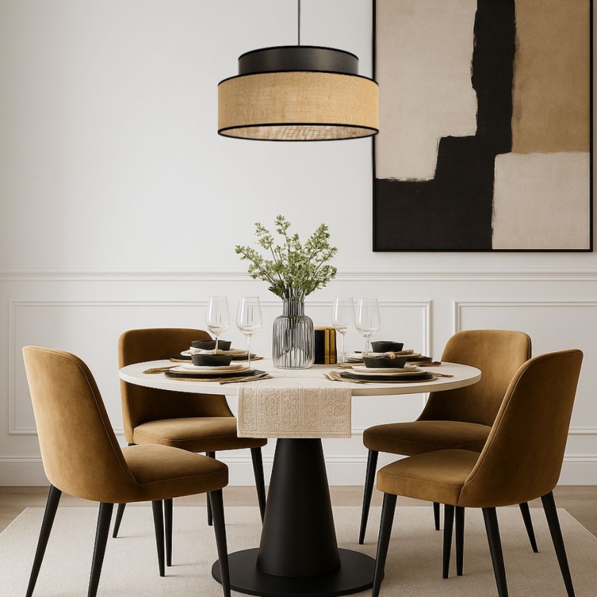 Pendel BOHO 1xE27/60W/230V brun/beige