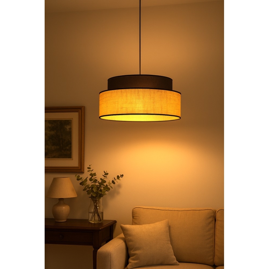 Pendel BOHO 1xE27/60W/230V brun/beige