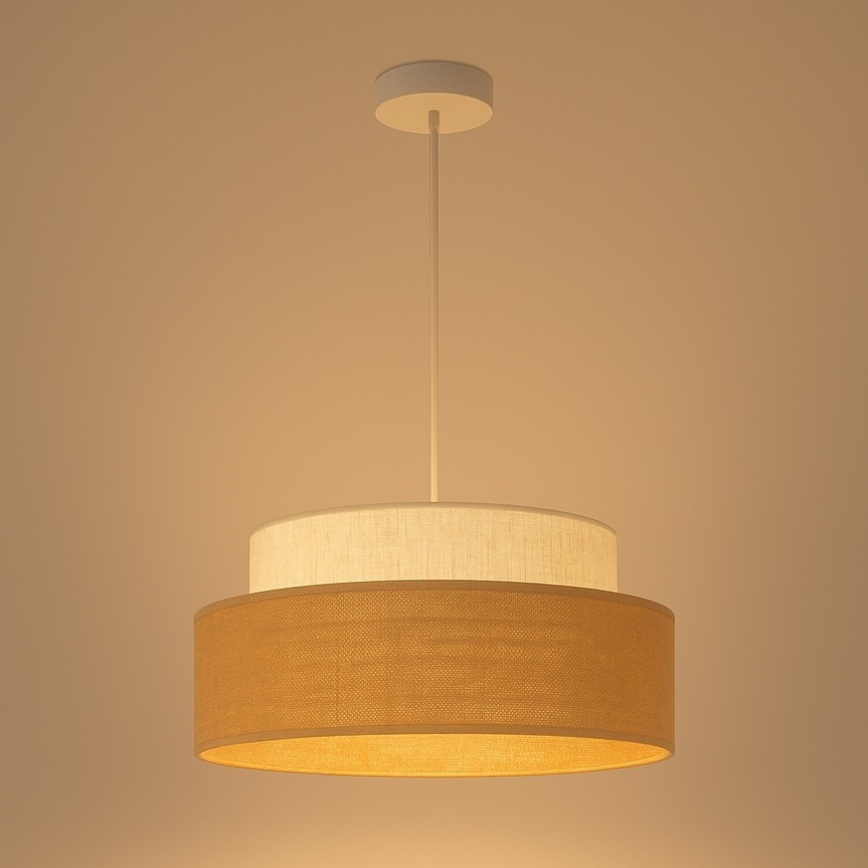 Pendel BOHO 1xE27/60W/230V cremefarvet/beige