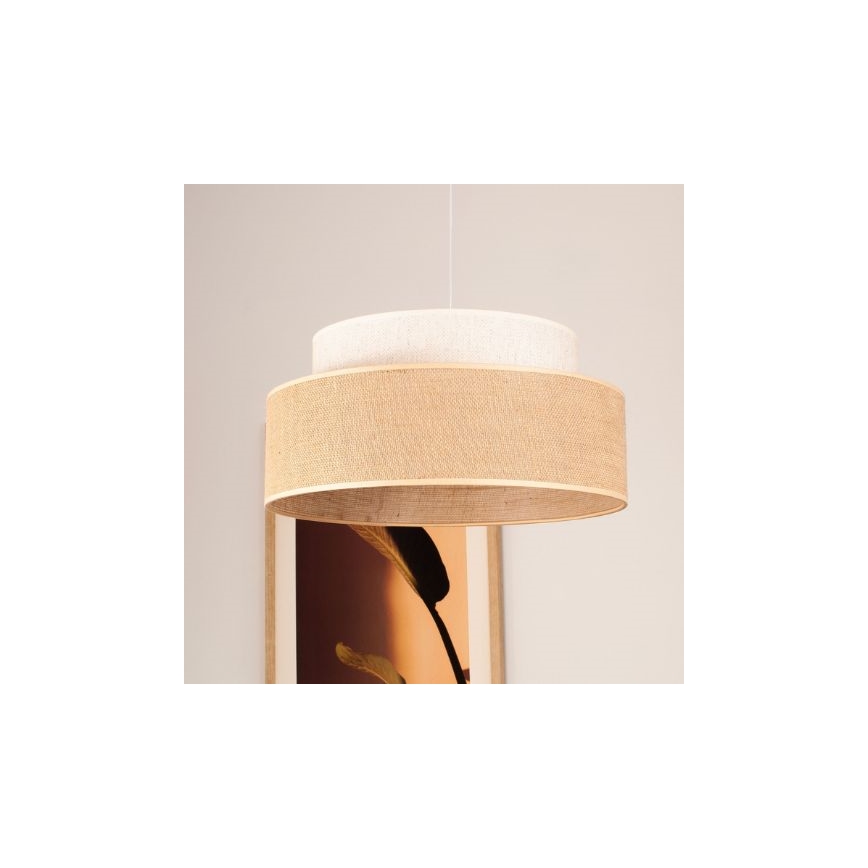Pendel BOHO 1xE27/60W/230V cremefarvet/beige