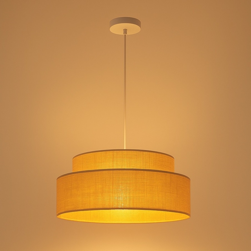 Pendel BOHO 1xE27/60W/230V diameter 40 cm beige
