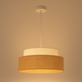 Pendel BOHO 1xE27/60W/230V diameter 40 cm cremefarvet/beige