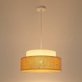 Pendel BOHO 1xE27/60W/230V diameter 40 cm hvid/beige