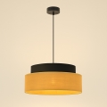 Pendel BOHO 1xE27/60W/230V diameter 40 cm sort/beige