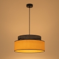 Pendel BOHO 1xE27/60W/230V diameter 40 cm sort/Rattan