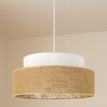 Pendel BOHO 1xE27/60W/230V hvid/beige