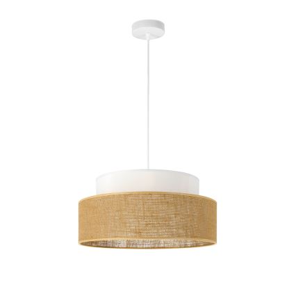 Pendel BOHO 1xE27/60W/230V hvid/beige