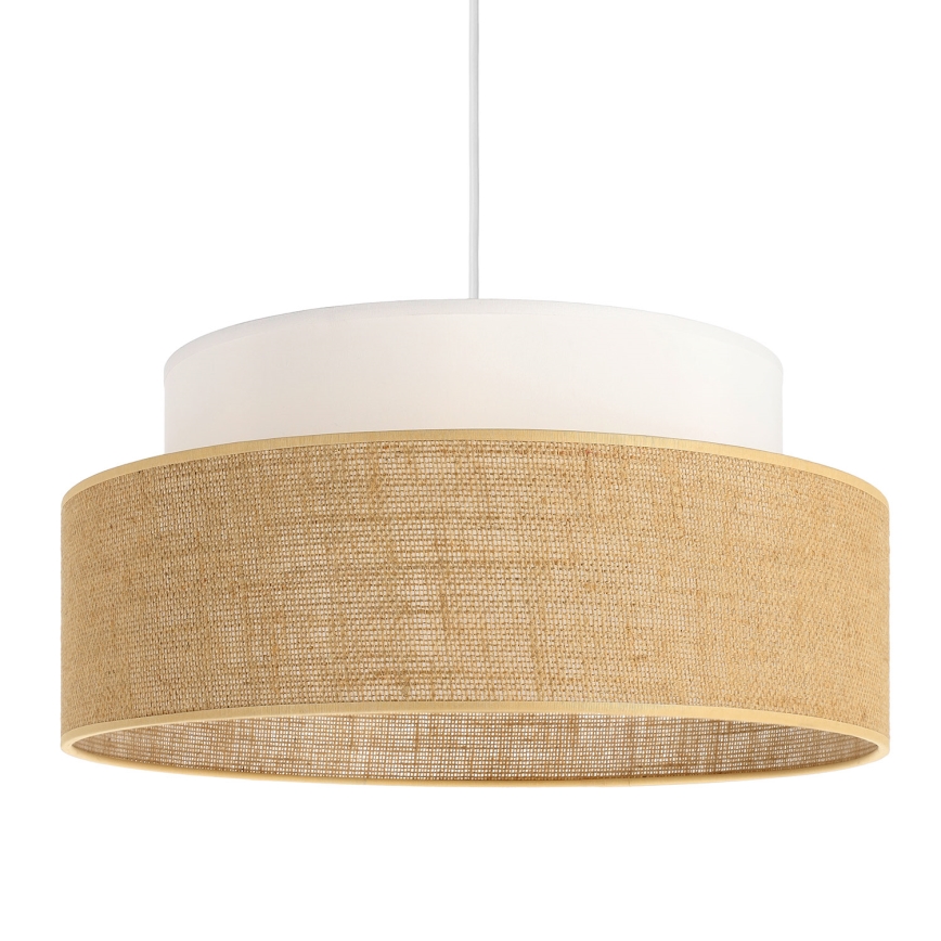 Pendel BOHO 1xE27/60W/230V hvid/beige