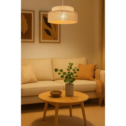 Pendel BOHO 1xE27/60W/230V Rattan