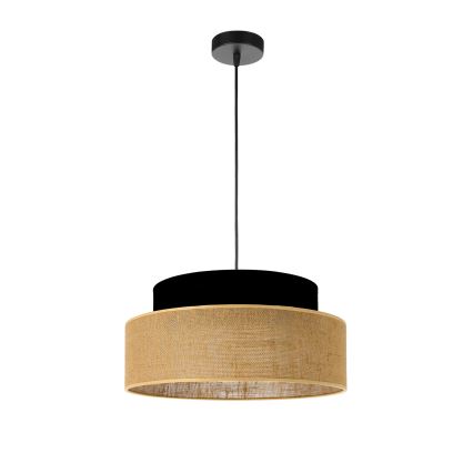 Pendel BOHO 1xE27/60W/230V sort/beige
