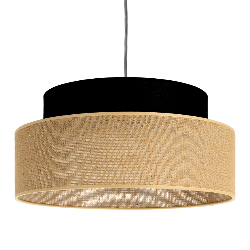 Pendel BOHO 1xE27/60W/230V sort/beige
