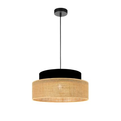 Pendel BOHO 1xE27/60W/230V sort/beige