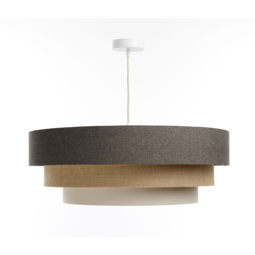 Pendel BOHO TRINITI 1xE27/60W/230V grå/beige/cremefarvet