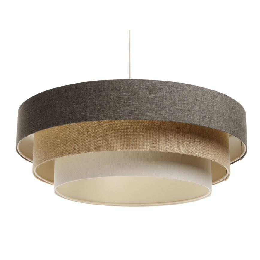 Pendel BOHO TRINITI 1xE27/60W/230V grå/beige/cremefarvet