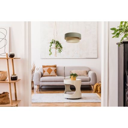 Pendel BOHO TRINITI 1xE27/60W/230V grå/beige