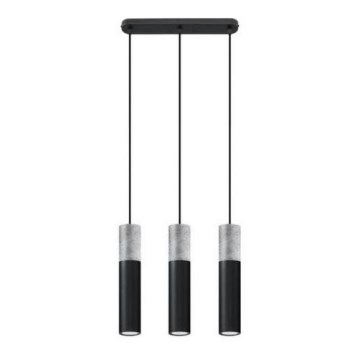 Pendel BORGIO 3xGU10/40W/230V beton/metal sort