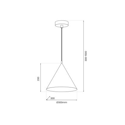 Pendel BOSCO 1xE27/15W/230V brun