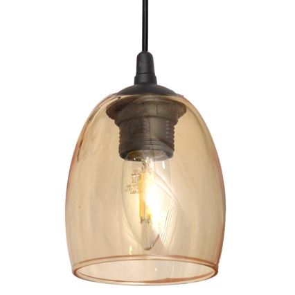 Pendel BRILLANT 3xE27/15W/230V beige/transparent/grå
