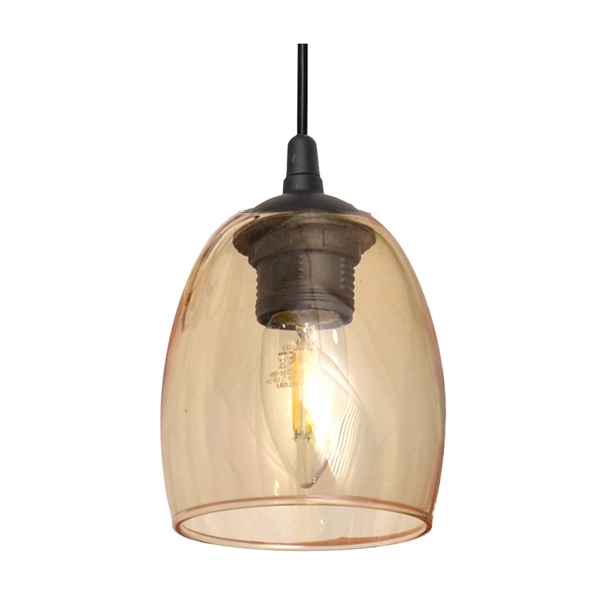 Pendel BRILLANT 3xE27/15W/230V beige/transparent/grå