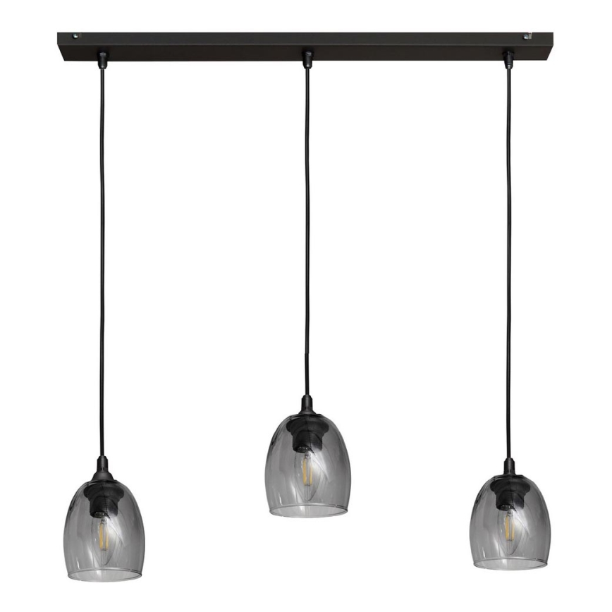 Pendel BRILLANT 3xE27/15W/230V grå