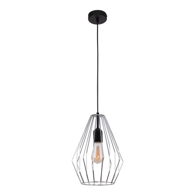 Pendel BRYLANT 1xE27/60W/230V skinnende krom