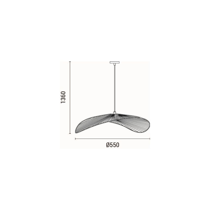 Pendel CALYPSO 1xE27/15W/230V diameter 55 cm bambus