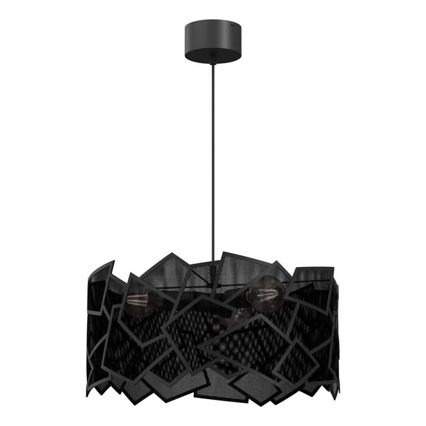 Pendel CAMO 3xE27/15W/230V sort