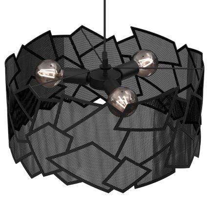 Pendel CAMO 3xE27/15W/230V sort