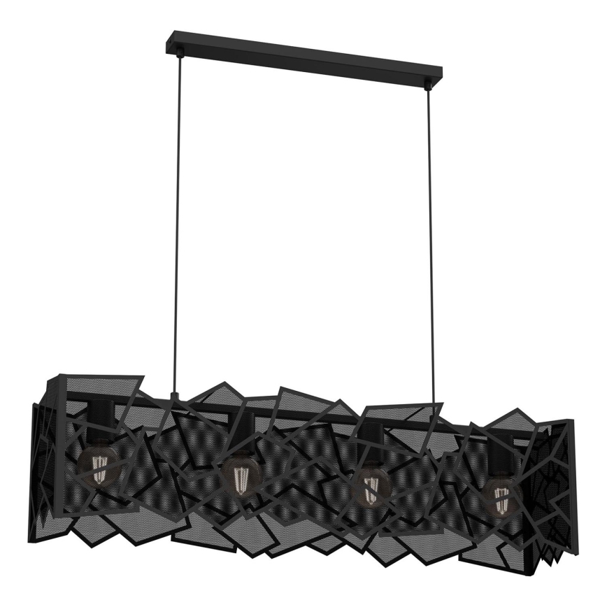 Pendel CAMO 4xE27/15W/230V sort