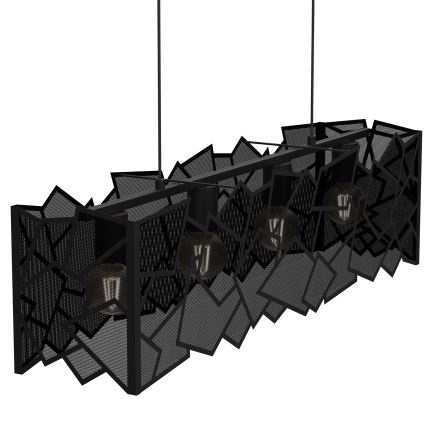 Pendel CAMO 4xE27/15W/230V sort