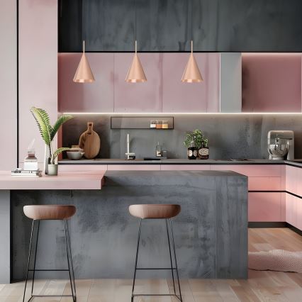 Pendel CAPITAL på kabel, 1xGX53/15W/230V, Ø 17 cm, rosaguldfarvet