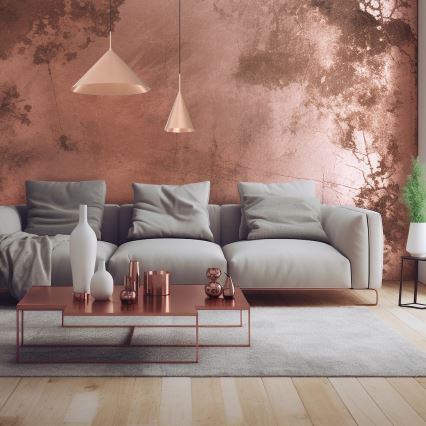 Pendel CAPITAL på kabel, 1xGX53/15W/230V, Ø 17 cm, rosaguldfarvet