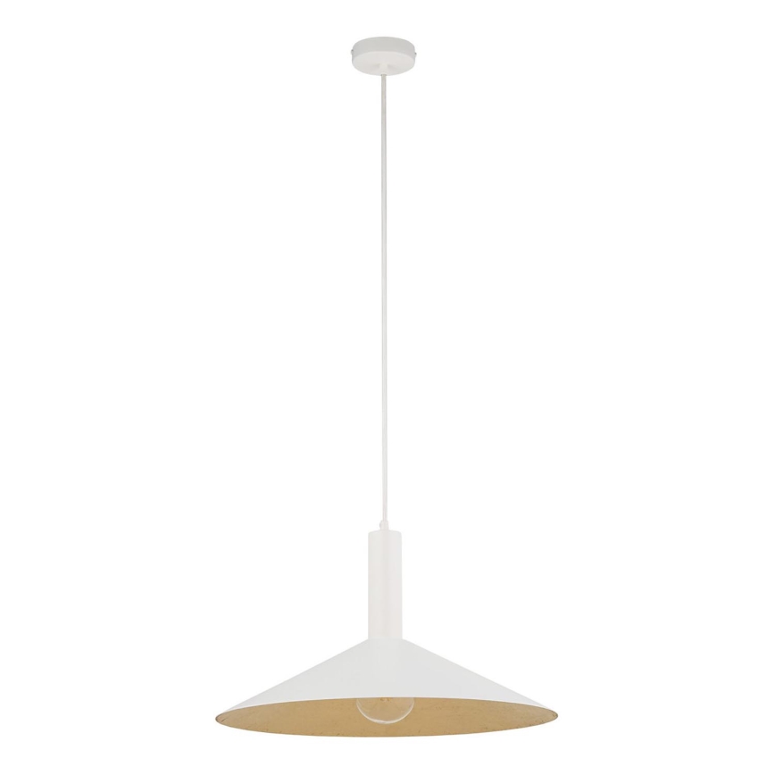Pendel CAPRI 1xE27/15W/230V diameter 50 cm hvid/guldfarvet