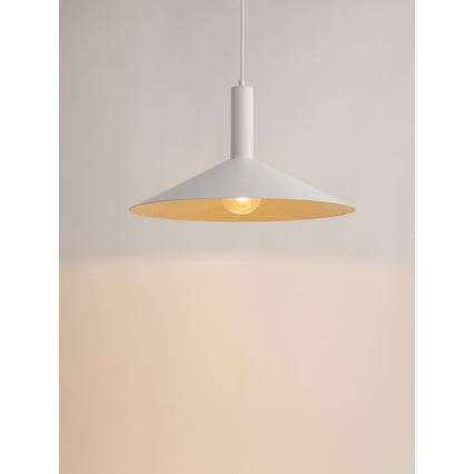 Pendel CAPRI 1xE27/15W/230V diameter 50 cm hvid/guldfarvet