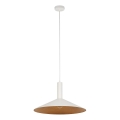 Pendel CAPRI 1xE27/15W/230V diameter 50 cm hvid/kobber