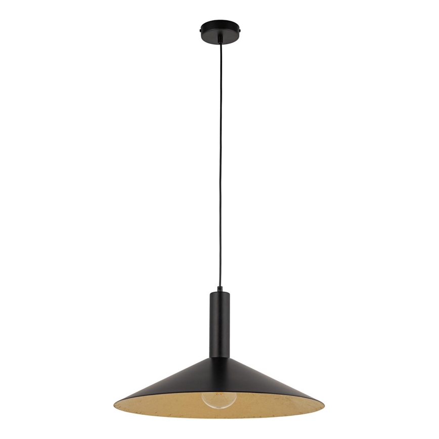 Pendel CAPRI 1xE27/15W/230V diameter 50 cm sort/guldfarvet