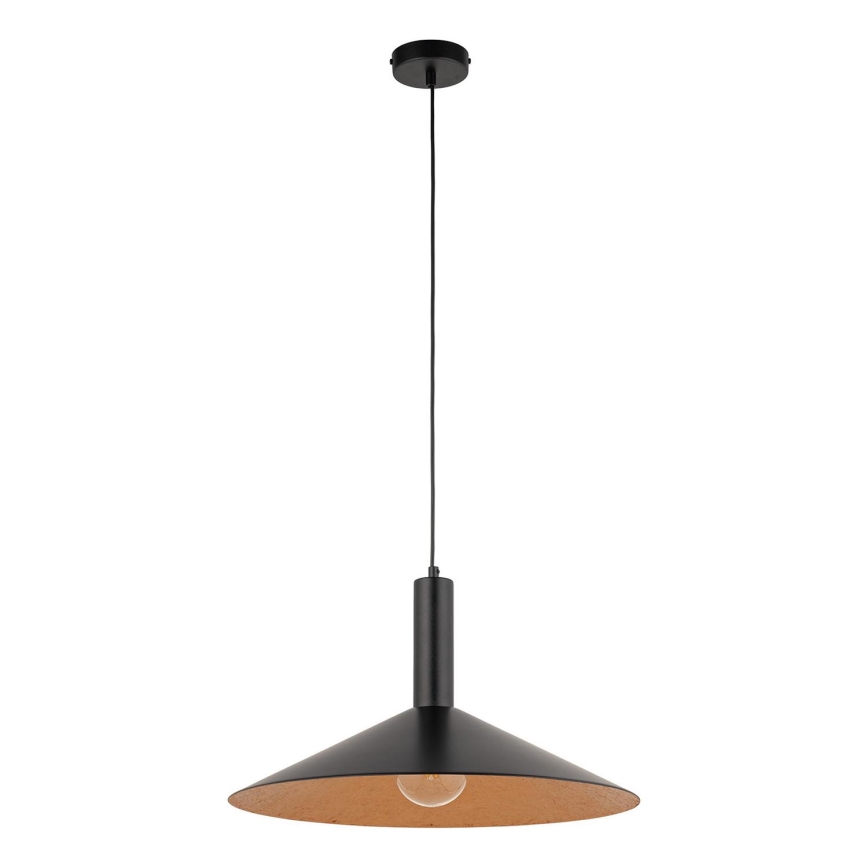 Pendel CAPRI 1xE27/15W/230V diameter 50 cm sort/kobber