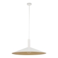 Pendel CAPRI 1xE27/15W/230V diameter 70 cm hvid/guldfarvet