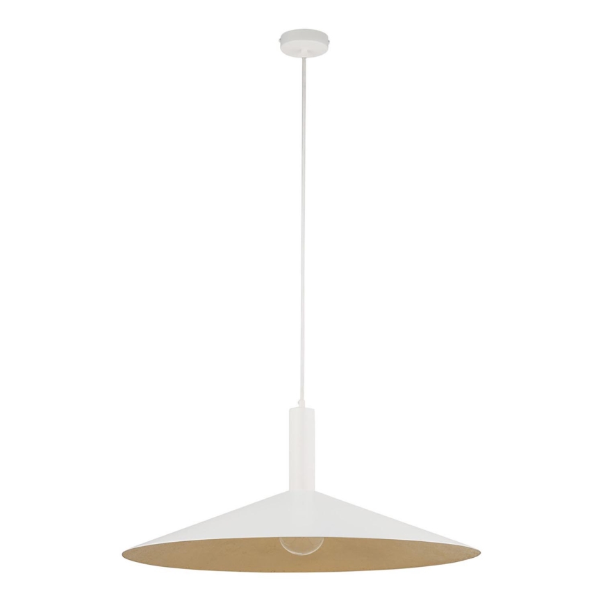 Pendel CAPRI 1xE27/15W/230V diameter 70 cm hvid/guldfarvet