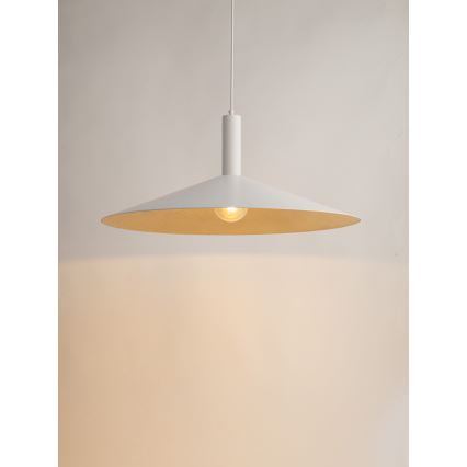 Pendel CAPRI 1xE27/15W/230V diameter 70 cm hvid/guldfarvet