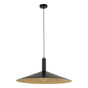Pendel CAPRI 1xE27/15W/230V diameter 70 cm sort/guldfarvet