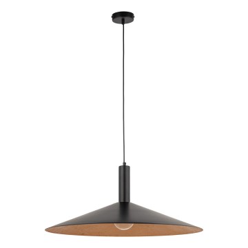 Pendel CAPRI 1xE27/15W/230V diameter 70 cm sort/kobber