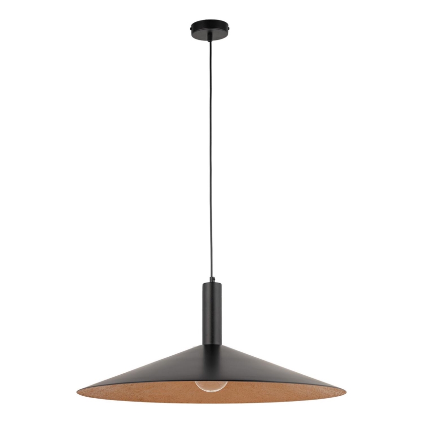 Pendel CAPRI 1xE27/15W/230V diameter 70 cm sort/kobber