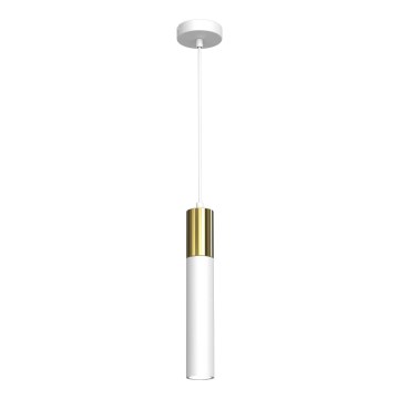 Pendel CASSA 1xGU10/8W/230V hvid/gylden