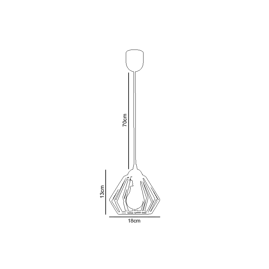 Pendel CEED 1xE27/60W/230V sort