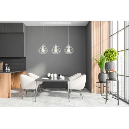 Pendel CEED 3xE27/60W/230V grå