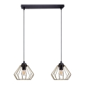 Pendel CEED GOLD 2xE27/60W/230V sort/guldfarvet