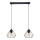 Pendel CEED GOLD 2xE27/60W/230V sort/guldfarvet